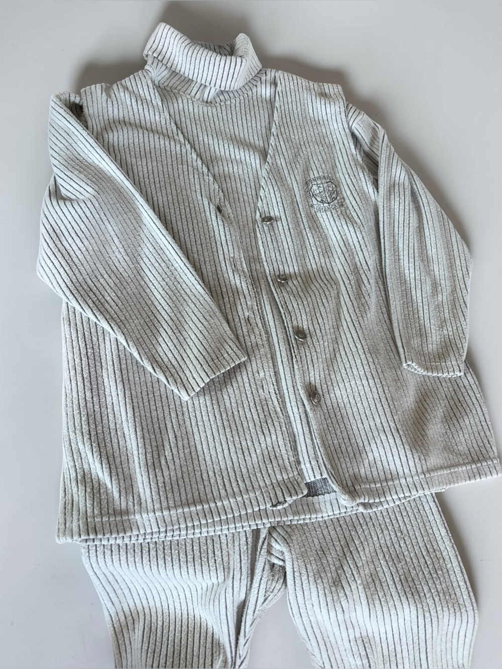 Vintage 3 Piece Velour Lounge Set Women Vest Pants Turtleneck